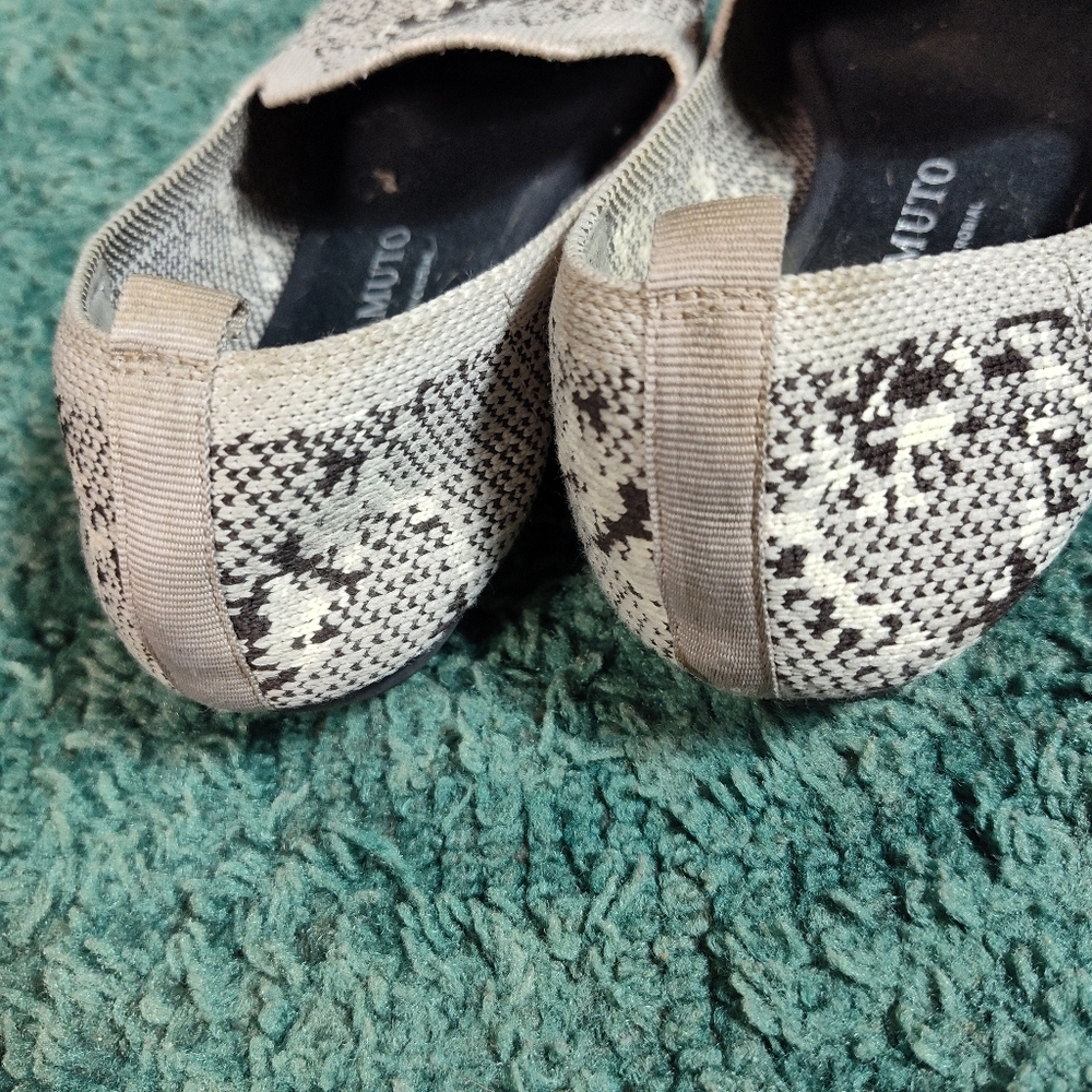 Vince Camuto Gray Snakeskin Loafer Flats 7.5M - Picture 8 of 13